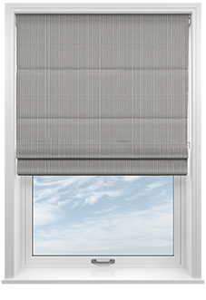 Portofino Stripe, Calm Grey - Twist&Fit Roman Blind